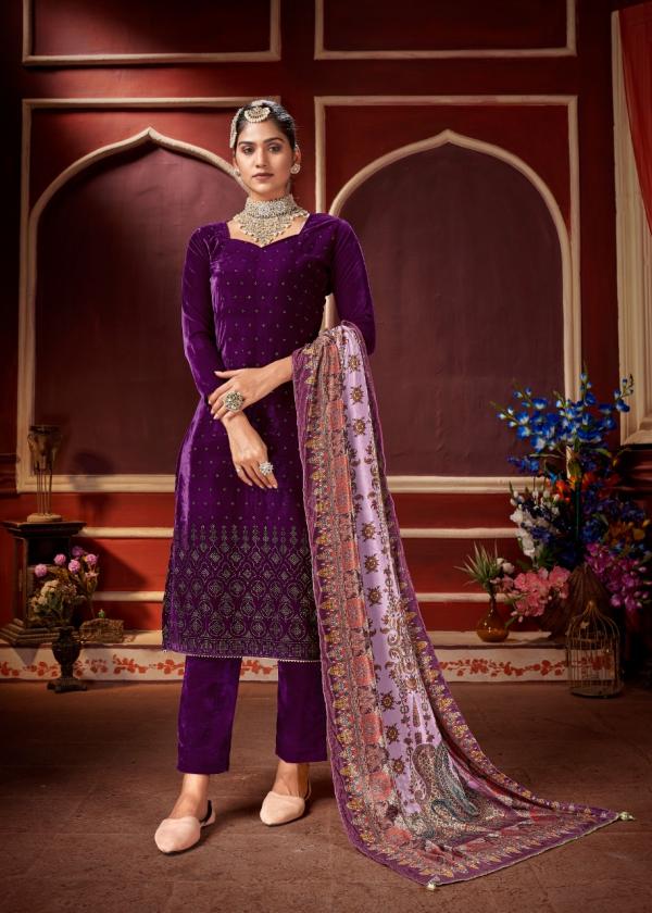 Bipson Swarovski Festive Wear Velevt Salwar Kameez Collection